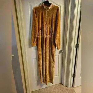 Fabletics Velour Zip-Up Wide Leg Onesie Plus Size XXL